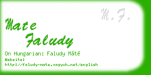 mate faludy business card